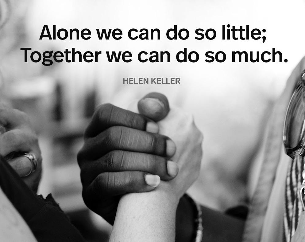Alone so little Together so much quote Hellen Keller.jpg